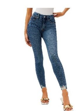 High-Waist Skinny Jeans - Blue